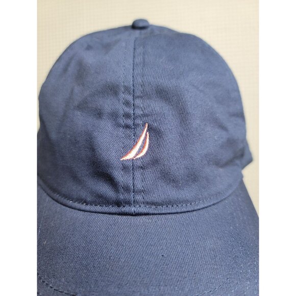 Nautica Womens Adjustable Blue Fabric Pink Logo Baseball Golf Hat - Picture 2 of 4